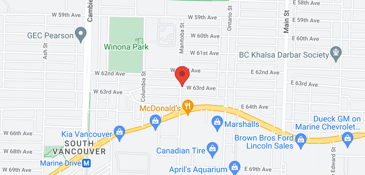 map of 192 W 63RD AVENUE